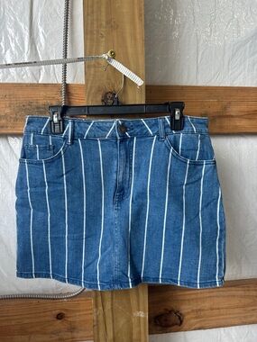 Altard state stripe denim skirt